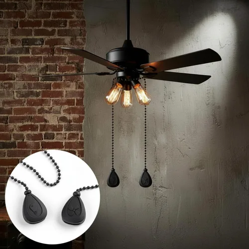 Vista 5 de Patelai 4 piezas de extensión de cadena para ventilador de techo, extensión de cadena de 12 pulgadas, colgante clásico en forma de gota, cuerda