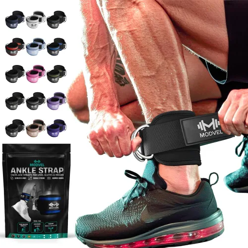 Vista 13 de Modvel Gym Ankle Strap for Cable Machines – Glute & Leg Kickback Ankle Straps for Gym Workouts – Adjustable, Padded Support for Strength Training