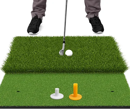Vista 7 de SAPLIZE Alfombrilla de golpe de golf plegable y resistente con respaldo de EVA de 10 mm para swing y astillado en interiores y exteriores