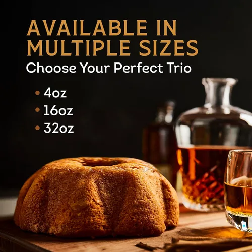 Vista 5 de TORTUGA Southern Trio Paquete de regalo – Whisky Tennessee, Borbon Kentucky y pastel de manzana Moonshine – Mini pasteles de 3 – 4 onzas – El regalo