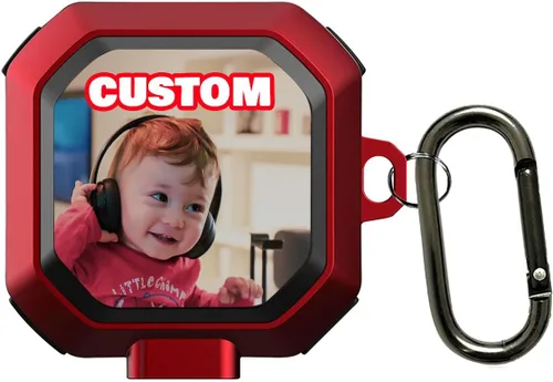 Vista 16 de Funda personalizada compatible con Samsung Buds FE 2023, Buds 2 Pro 2022, Buds 2 2021, Buds Pro 2021, Buds Live 2020, con nombre, texto, logotipo
