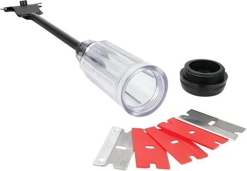 Vista 3 de Performance Tool W233 Raspador de Extensión de Largo Alcance de 12 Pulgadas con 3 Piezas de Cuchillas Raspadoras de Plástico de Doble Filo y 3