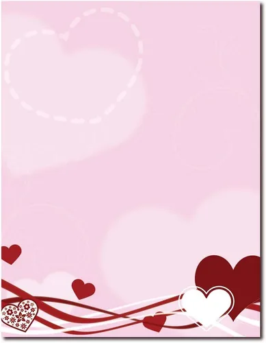Vista 12 de Corazones horneados Paquete de 25 - Membrete imprimible de 8.5 x 11 pulgadas - Compatible con impresoras láser y de inyección de tinta