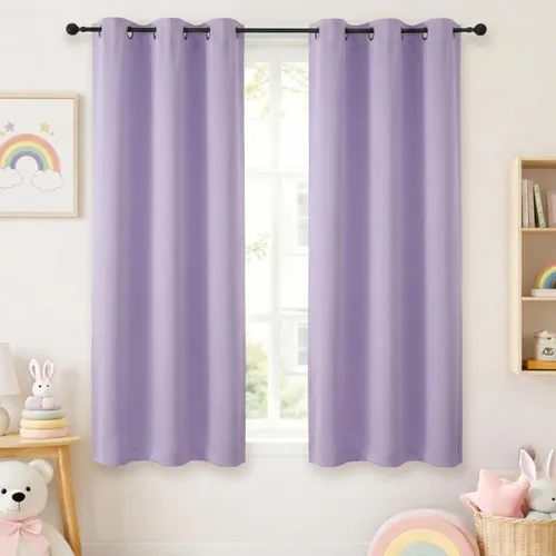 Vista 95 de Simplebrand Cortinas blancas puras de 96 pulgadas de largo para oscurecer la habitación, juego de 2 paneles para dormitorio/sala de estar, bloqueo
