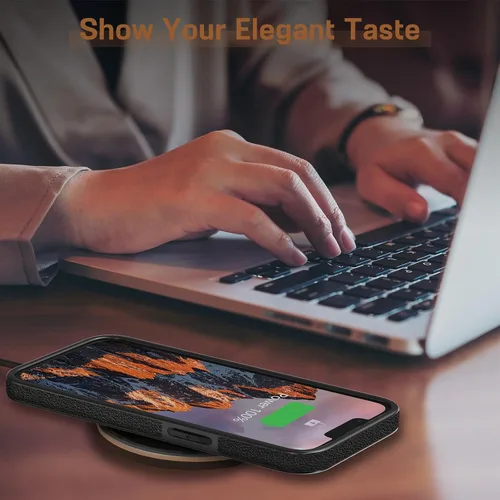 Vista 7 de LOHASIC Funda para iPhone 17e, para iPhone 16e, funda de cuero, delgada y delgada de lujo, agarre antideslizante, resistente a prueba de golpes