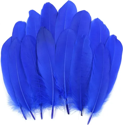 Vista 24 de THARAHT 120 plumas de ganso azul aguamarina naturales a granel de 6-8 pulgadas 5.9-7.9 in para manualidades, bricolaje, cosplay, boda, fiesta