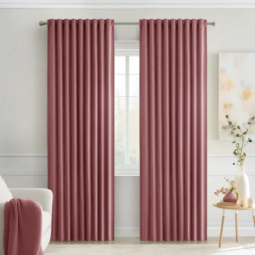 Vista 77 de MIULEE Cortinas opacas con pestaña trasera de 63 pulgadas de largo, juego de 2 paneles para sala de estar, dormitorio, privacidad, bolsillo