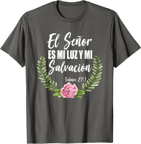 Vista 13 de El Señor Es Mi Luz - Camiseta de la Biblia Cristiana Española Negro
