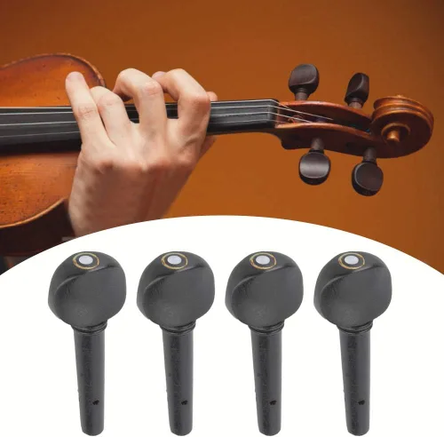 Vista 5 de Bnineteenteam 4 clavijas para violín, cuerdas de violín, accesorios de madera maciza de ébano para violín de 1/2 1/4 1/8