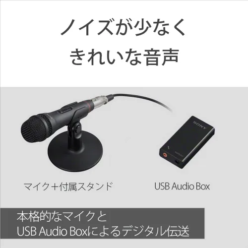 Vista 2 de SONY Micrófono de condensador Electret ECM-PCV80U: Micrófono vocal para PC USB Soporte ECM-PCV80U