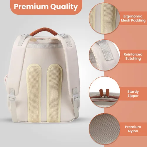 Vista 6 de Bolsa de pañales para bebé con cambiador, mochila impermeable para madres y papás, cambiador de pañales portátil, bolsas de pañales de gran