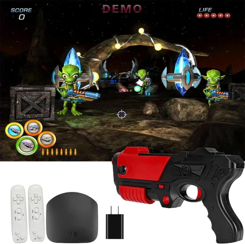 Vista 4 de Consola de juegos de TV, consola de videojuegos retro para niños y adultos, consola integrada de 200 juegos de TV clásicos, compatible con salida
