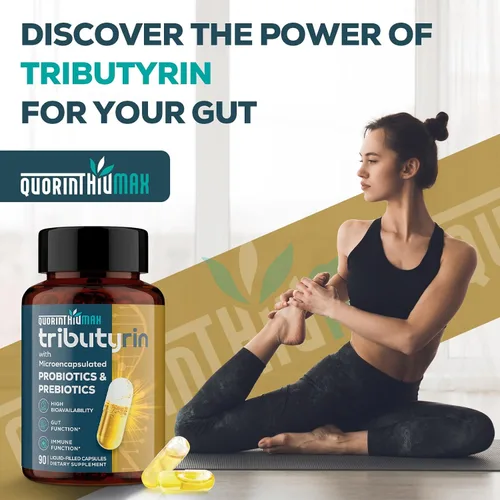 Vista 6 de Suplemento de tributirina para intestino e inmune de 800 mg Alta biodisponibilidad con probióticos y prebióticos microencapsulados - Complejo