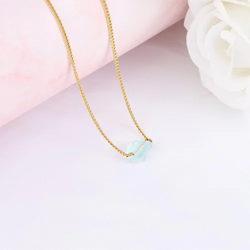 Vista 2 de Collar de cristal crudo para mujer