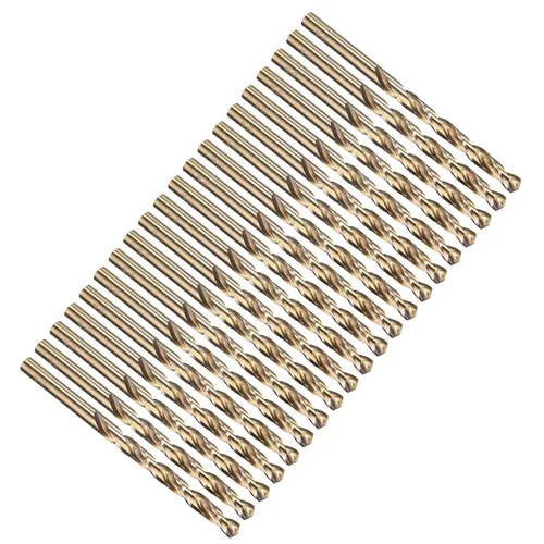 Vista 134 de PATIKIL Broca Jobber de 0.039 in, vástago recto M35 cobalto 5% acero de alta velocidad 135° acabado dorado para metal duro de acero inoxidable - 2
