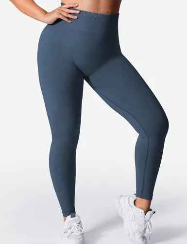 Vista 5 de YEOREO Leggings de entrenamiento sin costuras para mujer, cintura alta, levantamiento de glúteos, pantalones de yoga para gimnasio