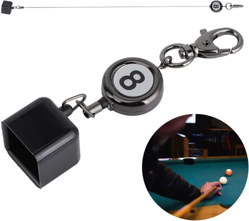 Vista 9 de Fydun Billar Billar Billar Taco Tiza Titular con Clip para Cinturón Retráctil Mesa de Billar Accesorios Ocio Deportes Sala
