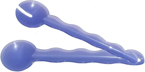 Vista 2 de Tupperware Impressions - Juego de pinzas para servir ensaladas, cucharas entrelazadas, color morado