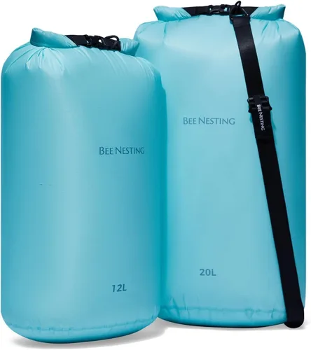 Vista 40 de Bee Nesting Juego de bolsas secas ultraligeras para mochileros, saco seco impermeable para camping, senderismo, motocicleta, saco de cosas ligeras