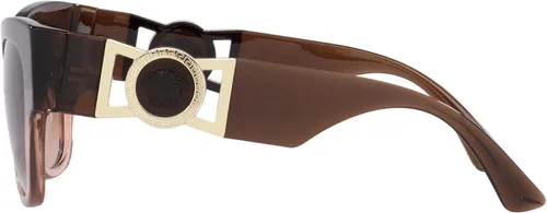 Vista 2 de Versace Woman Sunglasses Transparent Brown Gradient Beige Frame, Brown Gradient Lenses, 52MM
