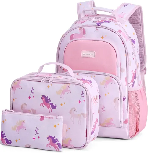 Vista 15 de mommore Juego de mochila para niños y niñas de 4 a 8 años A-dinosaurio