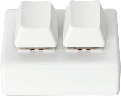 Vista 2 de Mini teclado USB de 2 teclas, teclado mecánico para juegos con una sola mano para Windows Mac, OSU HID programación Macro, teclas macro RGB