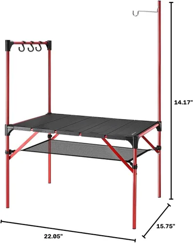 Vista 3 de Tentock Colgador compacto de aluminio plegable al aire libre portátil ligero que acampa