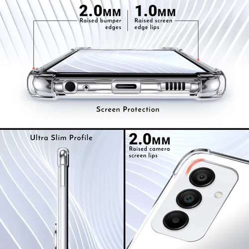 Vista 5 de Shields Up Funda para Samsung Galaxy A15 5G, funda minimalista con tarjetero y soporte de anillo, [protección contra caídas] Funda protectora