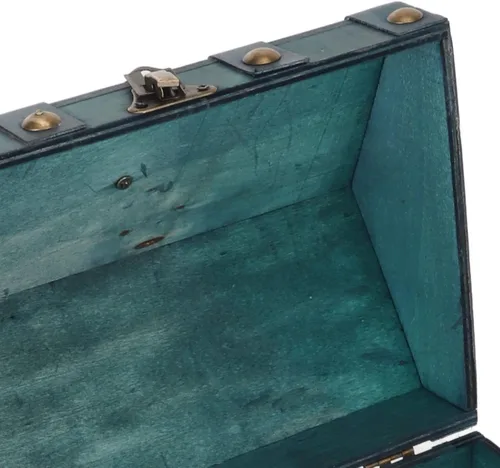 Vista 9 de DIYDEG Caja de madera del tesoro, hecha a mano, caja decorativa de gran capacidad con bloqueo de contraseña, estuche organizador para regalo