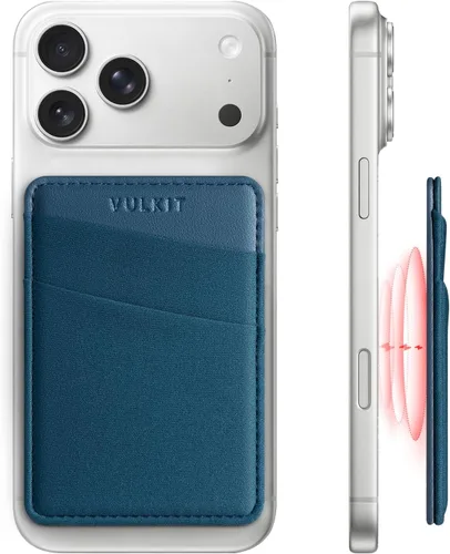 Vista 11 de VULKIT Cartera magnética para teléfono MagSafe, bloqueo RFID, cartera con tarjetero para iPhone serie 16/15/14/13/12 y funda para teléfono