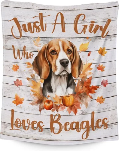 Vista 21 de Manta Beagle – Suave, mullida y cálida – Manta pequeña de 30 x 40 pulgadas para sofá, oficina – Manta blanca linda manta de regalo para niñas y niños