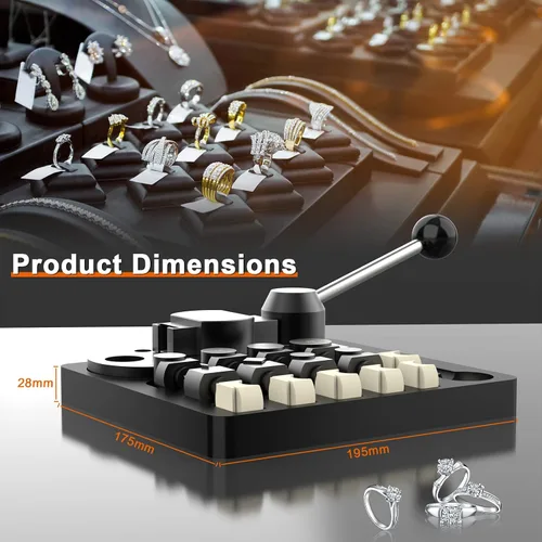Vista 4 de JAZORR Herramienta de Doblado de Anillos, Doblador de Anillos con Troqueles de Nylon, Herramienta para Hacer Anillos, Herramienta de Medición
