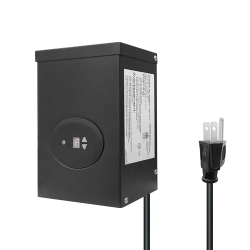 Vista 8 de GKOLED Transformador de bajo voltaje de 120 W con certificación ETL con fotocélula y temporizador, 120 V CA a 12 V CA paquete de alimentación