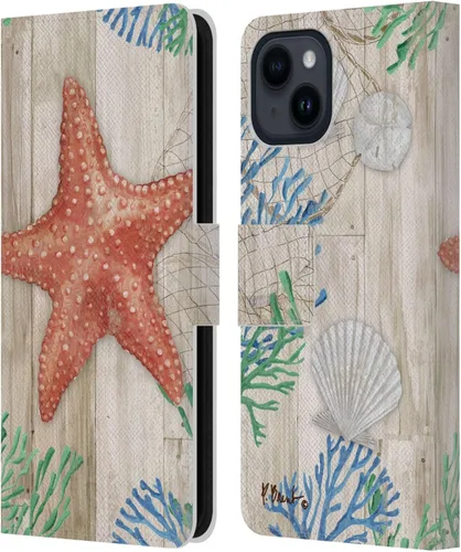 Vista 18 de Head Case Designs Funda de piel con licencia oficial de Paul Brent Agate Mermaid Coastal para iPhone 15