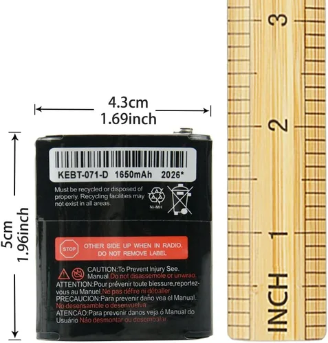 Vista 7 de Paquete de 4 baterías recargables de radio bidireccional 3.6V 1650mAh para Talkabout Motorola 53615 KEBT-071A KEBT-071-B KEBT-071-C KEBT-071-D