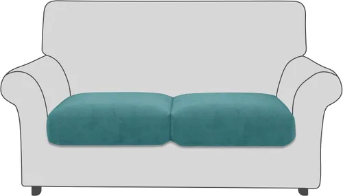 Vista 31 de Fundas de cojín de terciopelo para asiento de sofá, fundas elásticas para cojines de sofá, antideslizantes, protectores de muebles, fundas de cojín