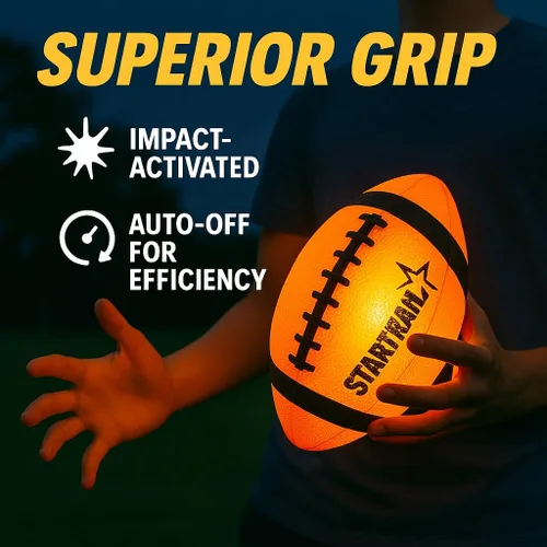 Vista 3 de Fútbol que brilla en la oscuridad Balón ultrabrillante con luz LED doble tamaño 6 con 3 baterías extra y bomba para niños y adolescentes de 6 años