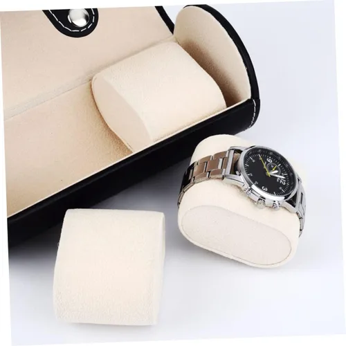 Vista 6 de USHOBE Watch Storage Case 2pcs Roll Storage Box Display Case Wristwatch Display Reloj Para Hombre Inteligente Relojes Inteligentes Para Hombres