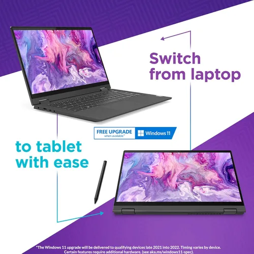 Vista 2 de Lenovo Laptop Flex 5 14, pantalla táctil FHD de 14.0 pulgadas, AMD Ryzen 5 5500U, 16 GB de RAM, 256 GB de almacenamiento, gráficos AMD Radeon