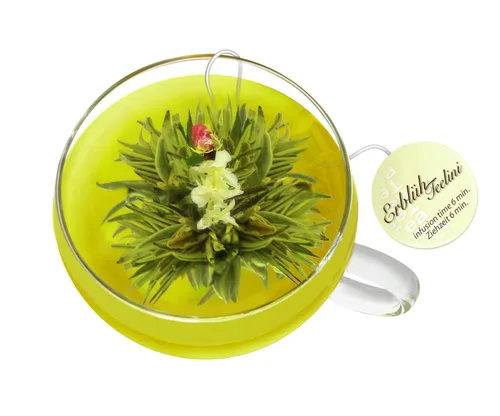 Vista 5 de Creano Flores de Té en Taza - Té Floreciente - 8 Tés Florecientes en 4 Variedades Diferentes - Té Verde