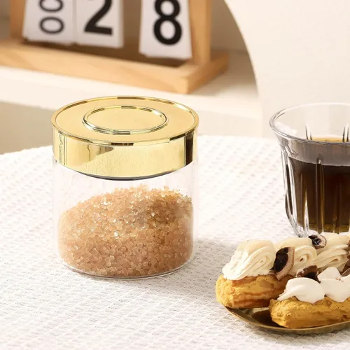 Vista 5 de Envases herméticos de vidrio para almacenamiento de alimentos, botes de vidrio para la cocina con tapas - Botes de café, pasta, azúcar, té