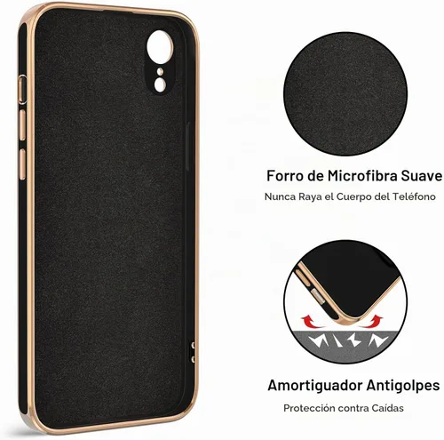 Vista 3 de Hython Funda para iPhone XR con soporte de anillo [soporte de anillo giratorio de 360° con soporte magnético] chapado en oro rosa brillante borde