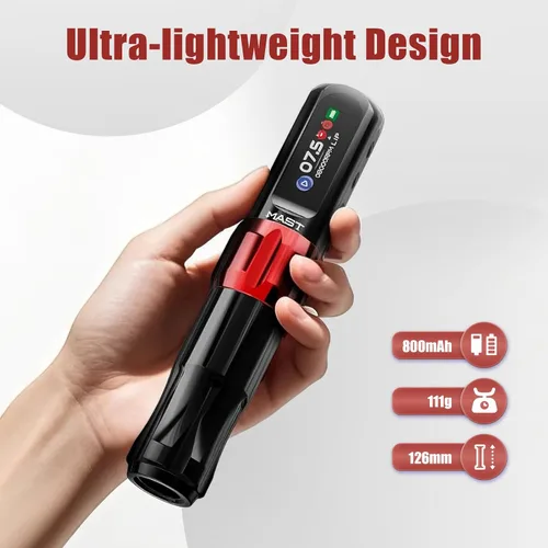 Vista 4 de Mast Tattoo Tour2 Pro Máquina inalámbrica de pistola de tatuaje Rojo rosa