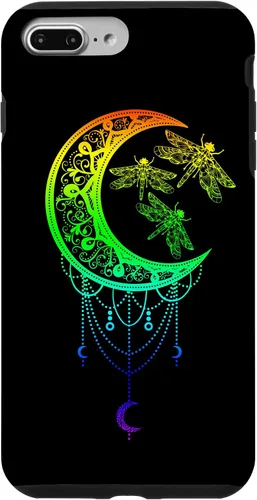Vista 12 de Funda para iPhone 12 mini libélula, luna, diseño de mandala zen, yoga, chakras, budismo