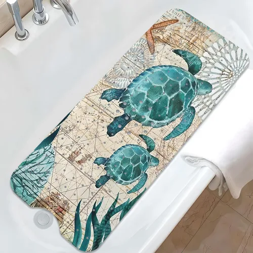 Vista 23 de Tapete de baño de sirena antideslizante, bonito tapete de baño de goma para bañera, tapete de baño para niños y niñas pequeñas, tapete de ducha