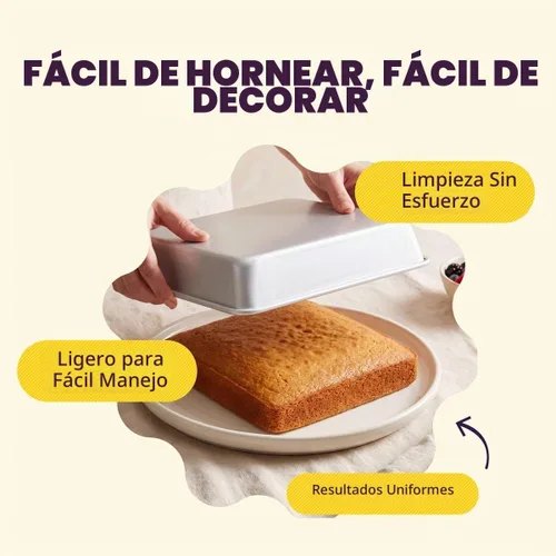 Vista 5 de Wilton - Molde cuadrado de aluminio para tartas, hecho sin PFAS, 8 x 8 pulgadas