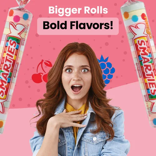 Vista 3 de Smarties Mega paquete variado, 24 unidades, rollos de caja de dulces de 2.25 onzas, 24 rollos, sin gluten y veganos, sin maní y sin lácteos