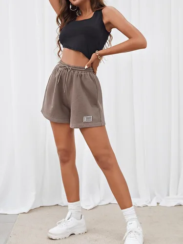 Vista 5 de MakeMeChic Pantalones cortos deportivos para mujer, pantalones cortos de verano para correr y entrenar