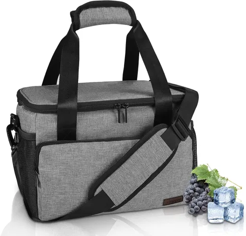 Vista 8 de Gloppie Bolsas de almuerzo para adultos, bolsa de almuerzo para hombres, lonchera para mujeres, lonchera para el trabajo, almuerzo, bolsa