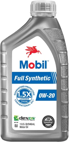 Vista 2 de Mobil Aceite de motor sintético completo 0W-20, 1 cuarto de galón (paquete de 6) Protección de 10,000 millas Fórmula de triple acción